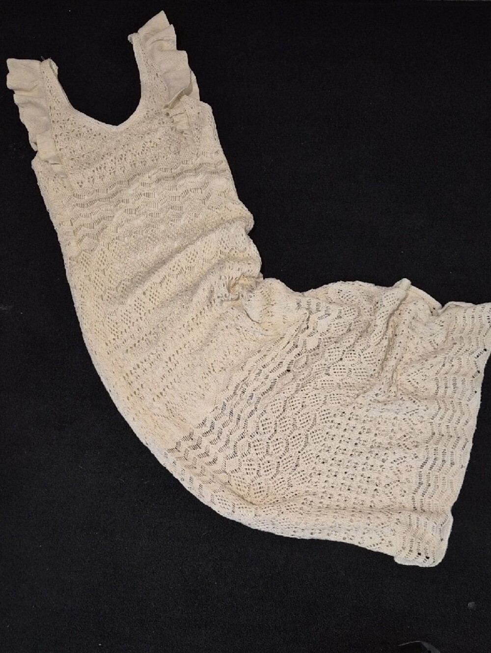 Cream Crochet Knit Maxi - Picture 3 of 3